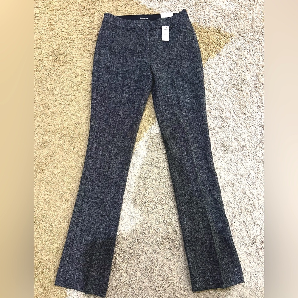 NWT: Express Columnist Barley Boot Mid Rise Pant | Heather Grey | 4L